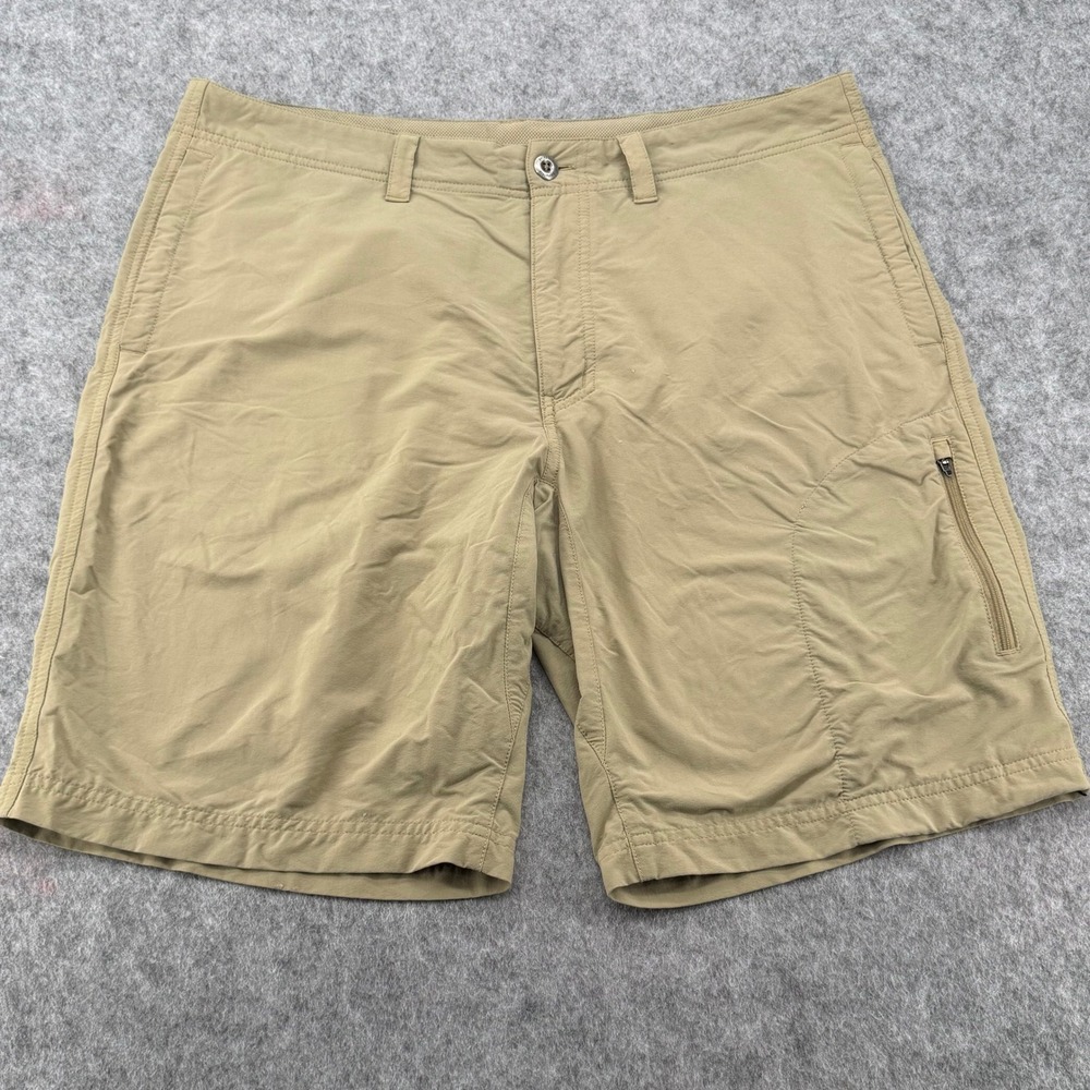 Patagonia Mens Quandary Shorts Tan Khaki Hiking Outdoor Cargo 35